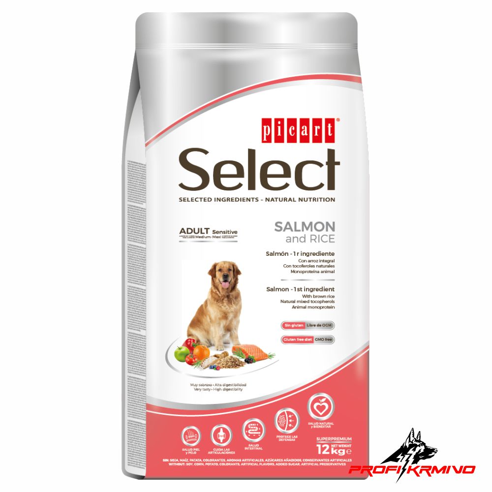 Select Adult Sensitive-losos, ryža 26/15, 12 kg