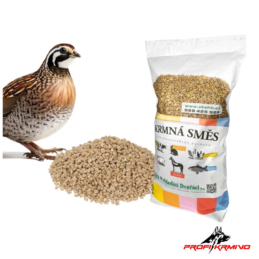 Zmeska pre prepelice, drť, 25 kg