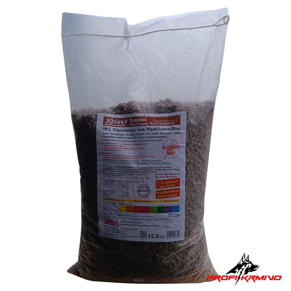 Köber’s Exquisit getreidefrei Pferd/Lamm/Rind/Kartoffeln, 12.5 kg