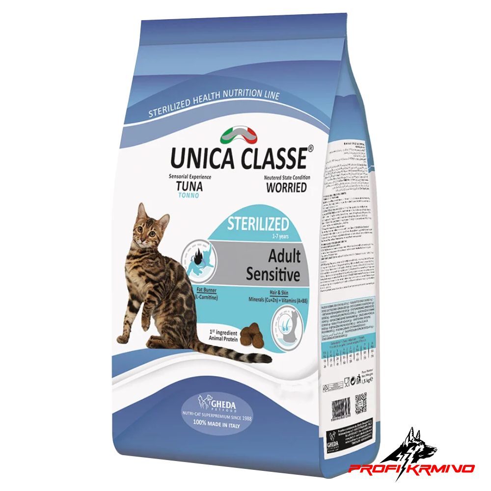 Unica Classe Cat Sterilized Sensitive-tuniak,10 kg